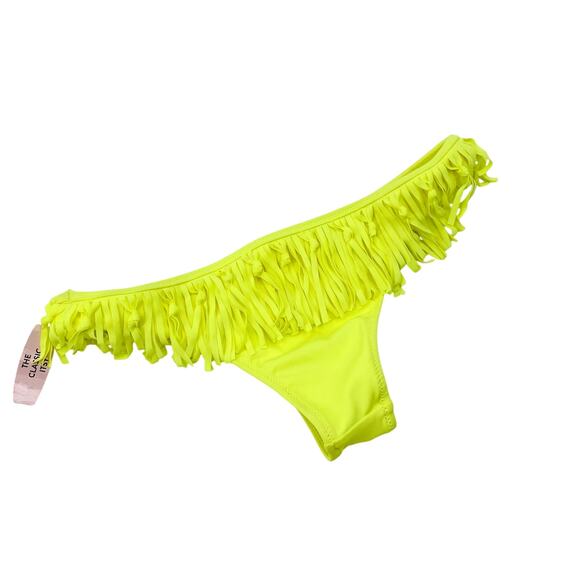 Victoria's Secret Neon Yellow the classic itsy fringe bikini bottoms - Picture 3 of 6